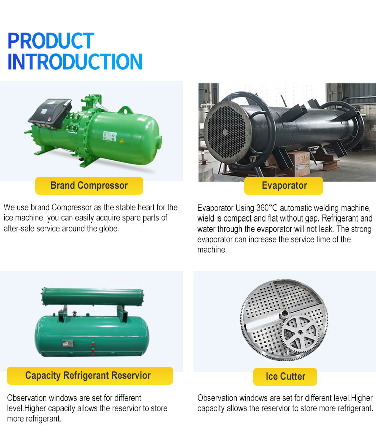 Tube Ice Machine Parts Description Détails de la machine à tube de glace