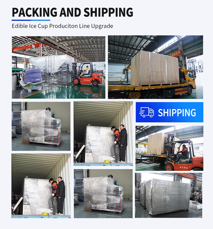 Emballage de la machine à glace cube