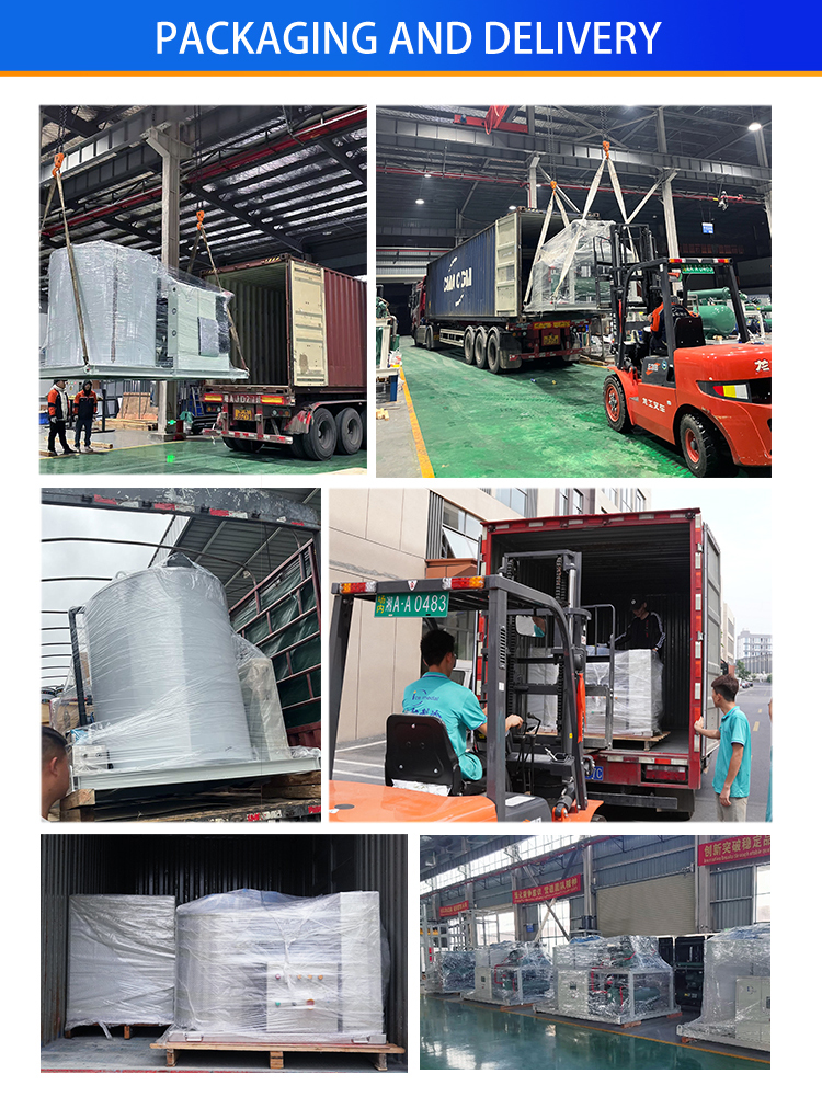 icemadal flake ice machine packaging delivery export.jpg Emballage et livraison d'équipements industriels de glace en écailles Icemadal, chargement de machines à glace dans des conteneurs d'expédition