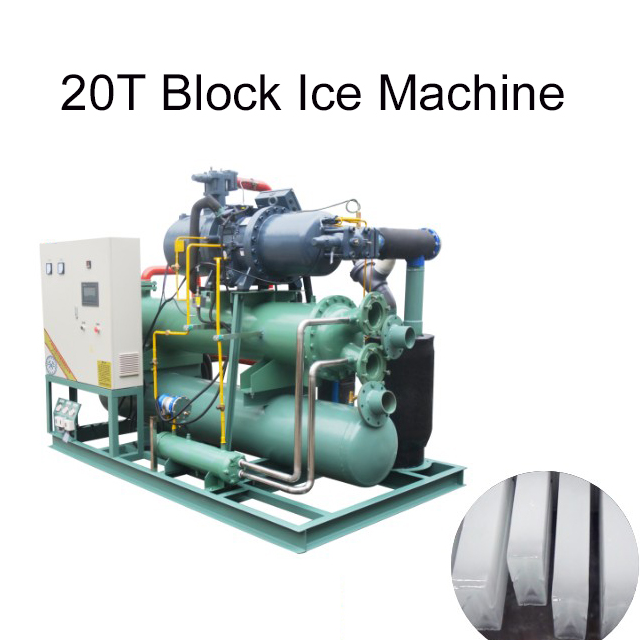 Machine à briques de glace de 20 tonnes par jour, capable de produire de gros glaçons pour un refroidissement et une conservation rapides