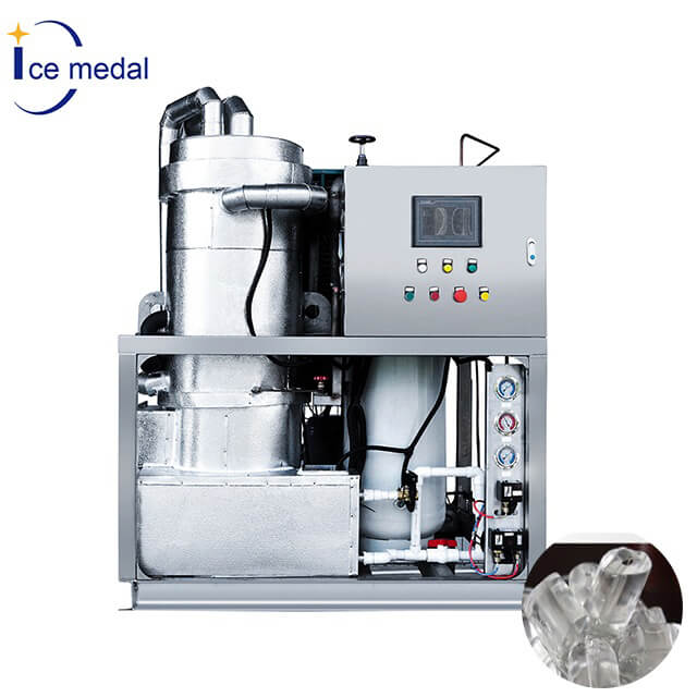 Machine à glaçons industrielle automatique Icemedal IMT1, 1 tonne, Machine à glaçons en Tube