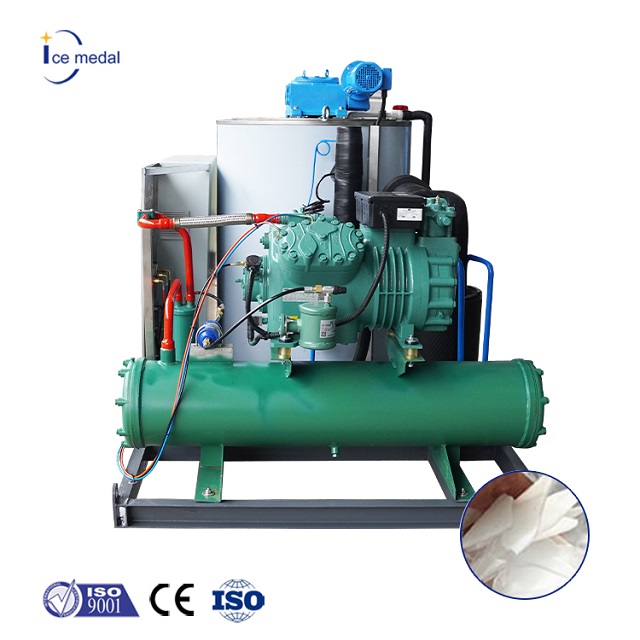 Icemedal Machine industrielle de flocon de glace de 5 tonnes avec refroidissement par eau/refroidissement par air