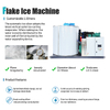 Icemedal Machine industrielle de flocon de glace de 5 tonnes avec refroidissement par eau/refroidissement par air