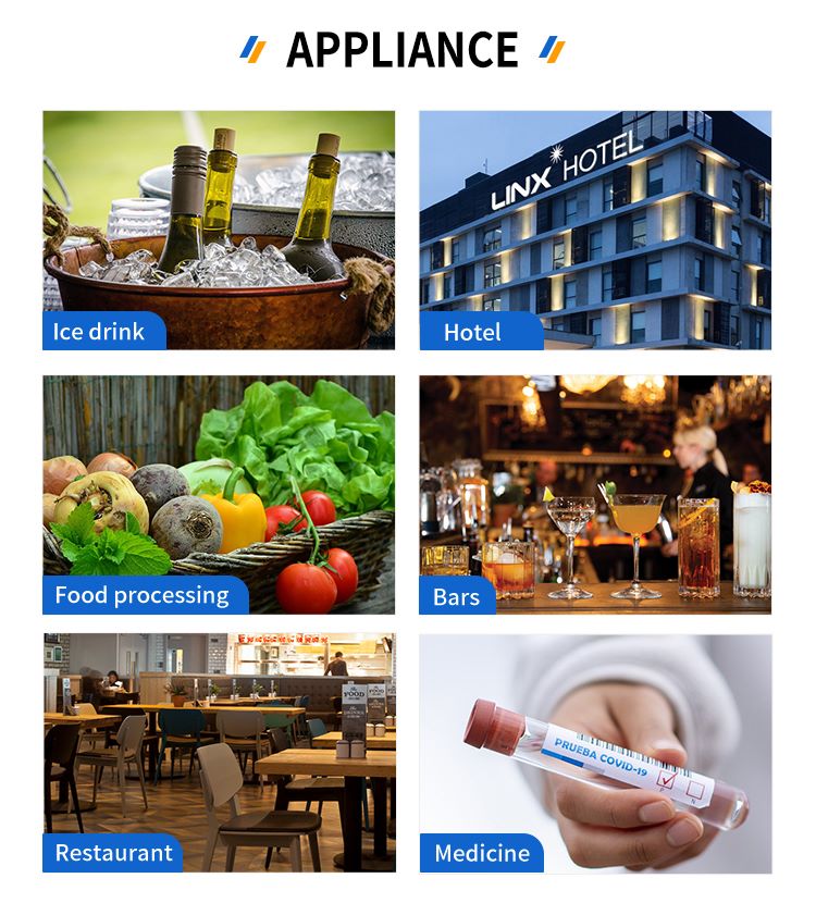 Scénarios d'application de glace à tube