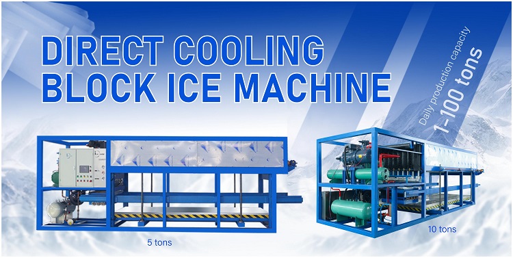 machine à glace à bloc de refroidissement direct