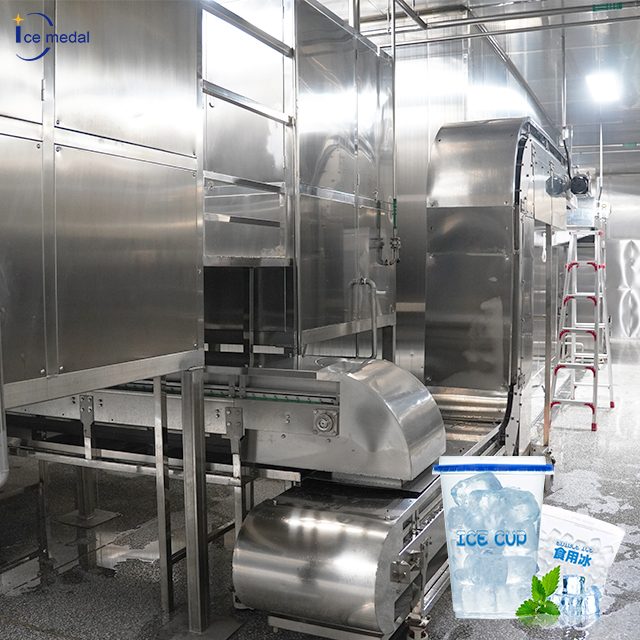 ICEMEDAL ATTALABLE CUBE CUBE ICE Machine Manufacturier Cup Ice One-Stop Ligne de production