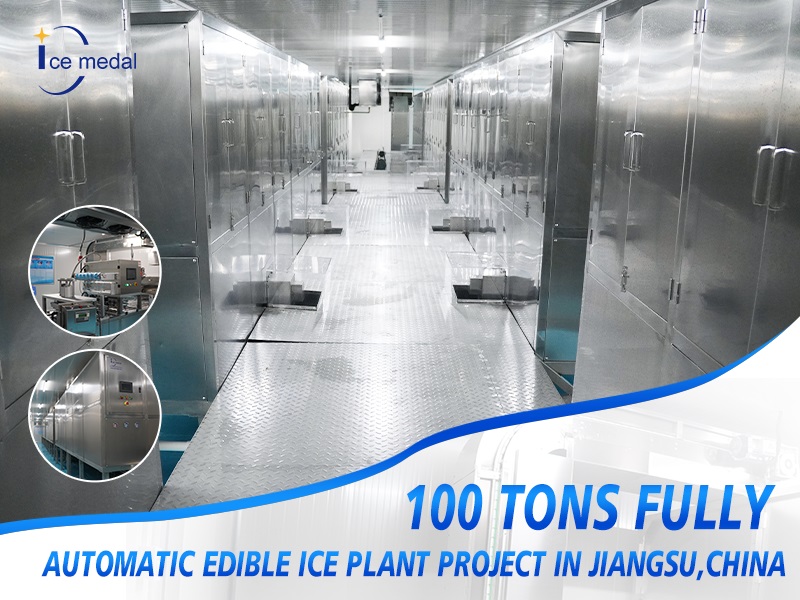 100 tonnes Projet de plantes de glace comestibles entièrement automatique à Jiangsu, Chine
