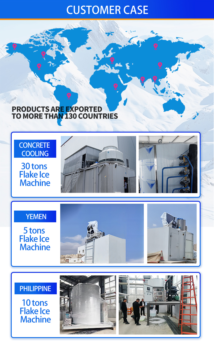 Case de machine à glace en flocons