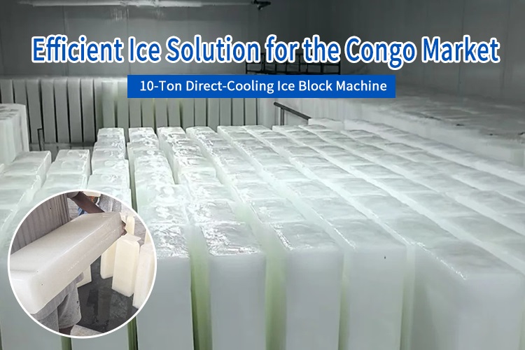 Machine à blocs de glace à refroidissement direct de 10 tonnes : solution de glace efficace pour le marché du Congo