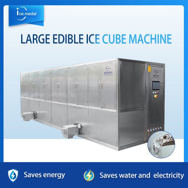 Icmedal machine à glace en cubes de 10 tonnes par jour avec refroidissement à l'air/refroidissement par eau