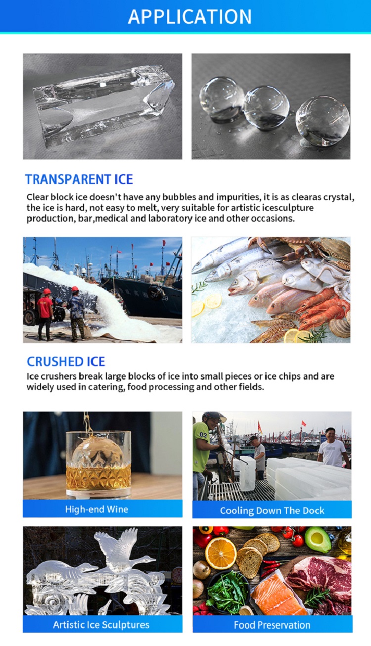 Application de glace en blocs de cristal