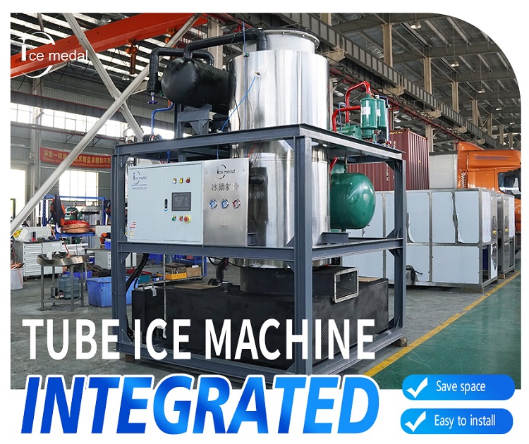 Machine de glace de tube intégré