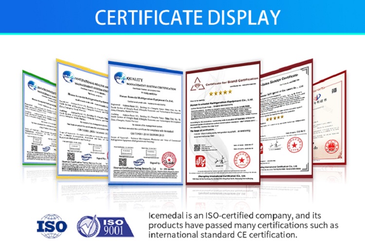 certificat de machine à glace