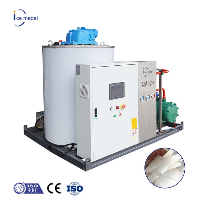 Icemedal Machine industrielle de flocon de glace de 5 tonnes avec refroidissement par eau/refroidissement par air