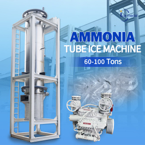 Type machine industrielle de fabrication de glace de tube d'ammoniaque d'Icemedal 80 tonnes par jour