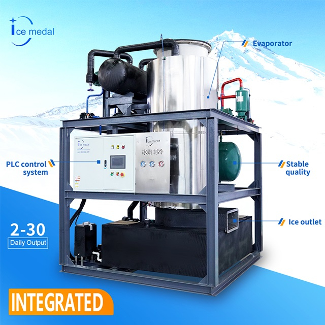 Automatique 20 tonnes par jour Machine de fabricant de tubes de glace industrielle pour les plantes de glace