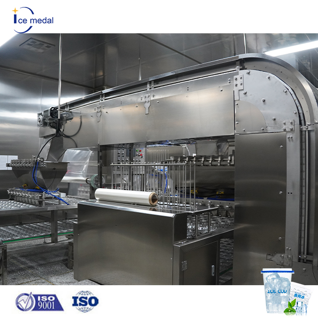 Solutions d'usine de glace pour sacs de glace en gobelets comestibles automatisés et personnalisés à guichet unique Icemedal