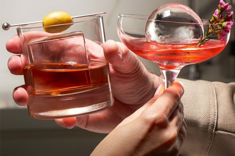 glace pour le cocktail