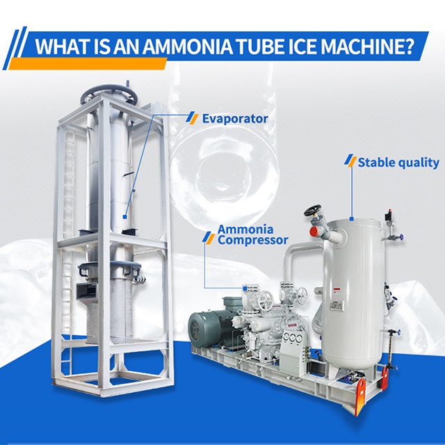 La machine à glace en tube d'ammoniac d'une production quotidienne de 100 tonnes est prête à être expédiée
