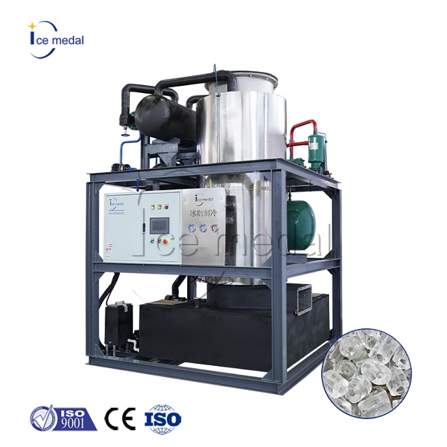 15T Machine de glace intégrée Indonésie Prix pour l'industrie de la transformation des aliments / boissons froides