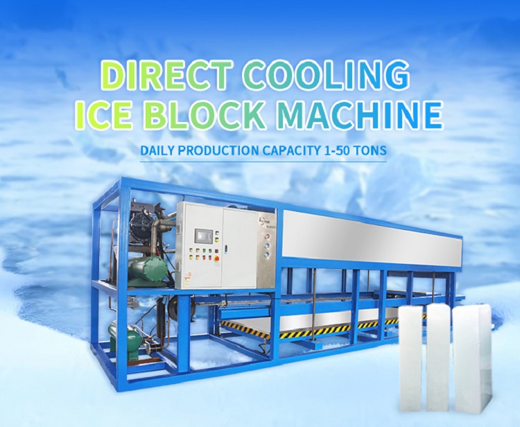machine à glace de bloc de refroidissement direct