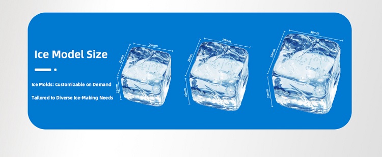 taille des cubes de glace