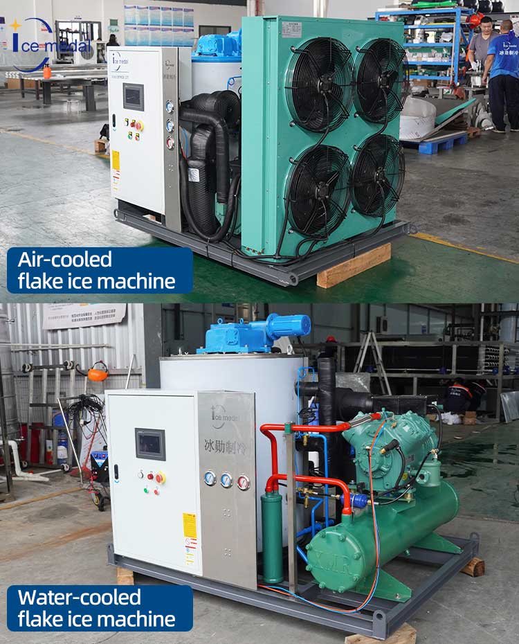 Machines &agrave; glace en &eacute;cailles refroidies par air et machines &agrave; glace en &eacute;cailles refroidies &agrave; l