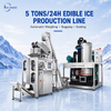 Ligne de production de glace en tube de 5 tonnes avec système d'emballage de glace automatique