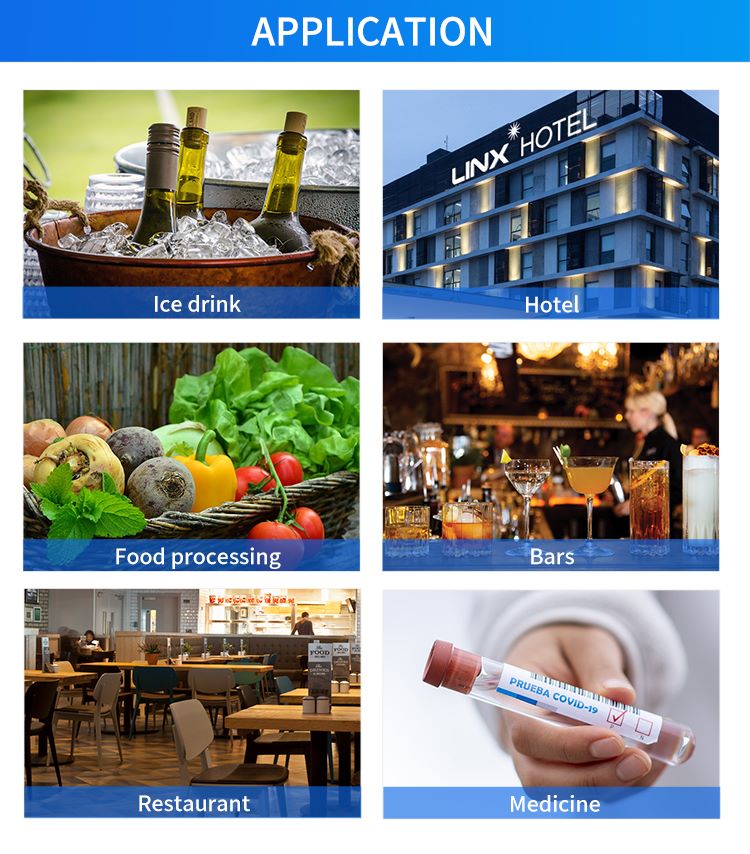 Multi-Scenario Uses of Industrial Tube Ice Maker in Food Service Machine à glace en tube pour boissons glacées, hôtels, transformation des aliments, bars, restaurants et médicaments